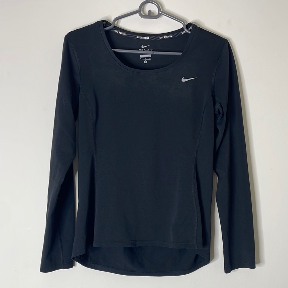 Nike Black Fitted Long Sleeve Tee